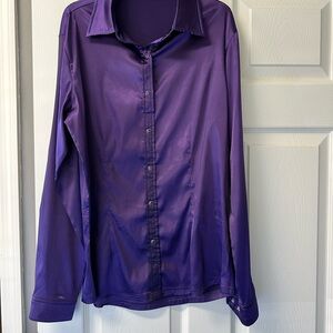 PURPLE SATIN PERFORMANCE RODEO SHIRT
